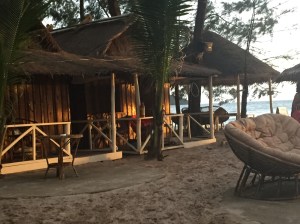 A bungalow at Sea Garden in Otres Beach, Sihanoukville, Cambodia.
