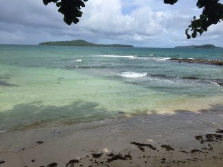 The water right off Ten103 Treehouse Bay on Koh Ta Kiev island.